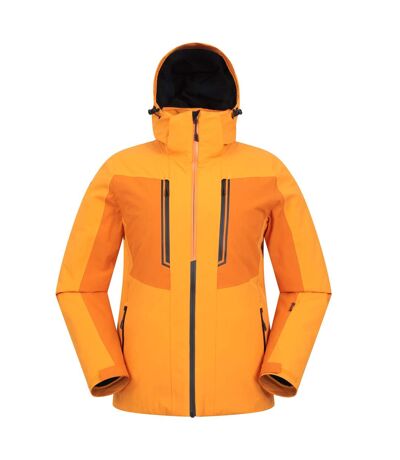 Mens Phase Extreme Waterproof Ski Jacket Bright Orange Mountain Warehouse