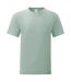 T-shirt iconic homme vert de gris Fruit of the Loom