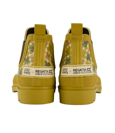 Womens/ladies Orla Kiely Daisy Wellington Boots Yellow Regatta