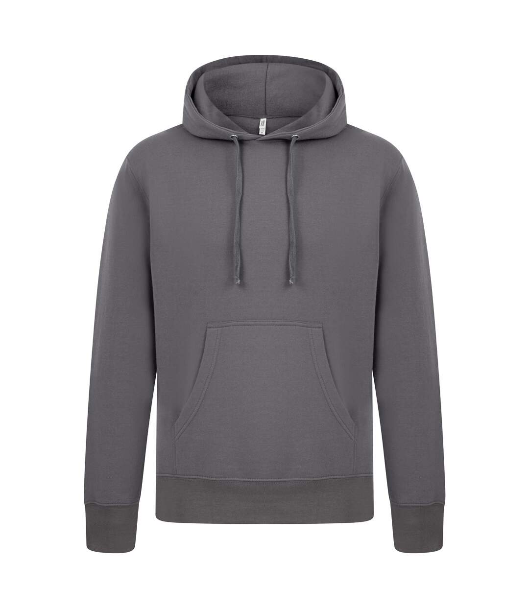 Mens Ringspun Cotton Hoodie Charcoal Casual Classics-2