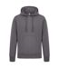 Mens Ringspun Cotton Hoodie Charcoal Casual Classics-2