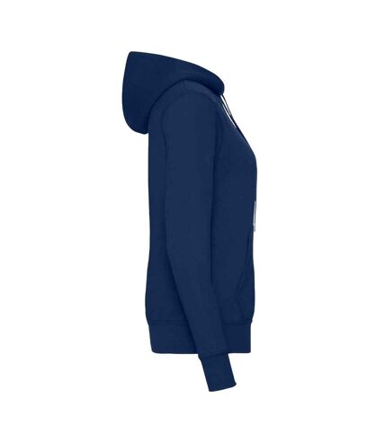 Classic lady fit hooded sweatshirt navy Fruit of the Loom