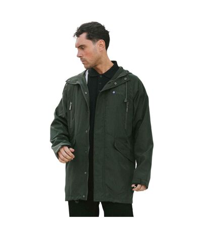 Mens Heaton Hooded Jacket Khaki Green Lambretta