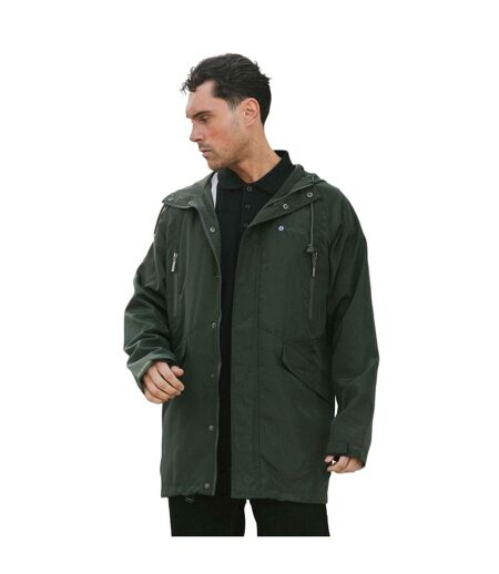 Mens Heaton Hooded Jacket Khaki Green Lambretta