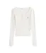 T-Shirt manches longues blanc femme tommy hilfiger dw0dw21575-2