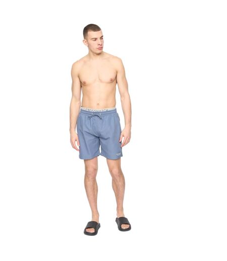 Mens Rembrants Swim Shorts Navy Crosshatch