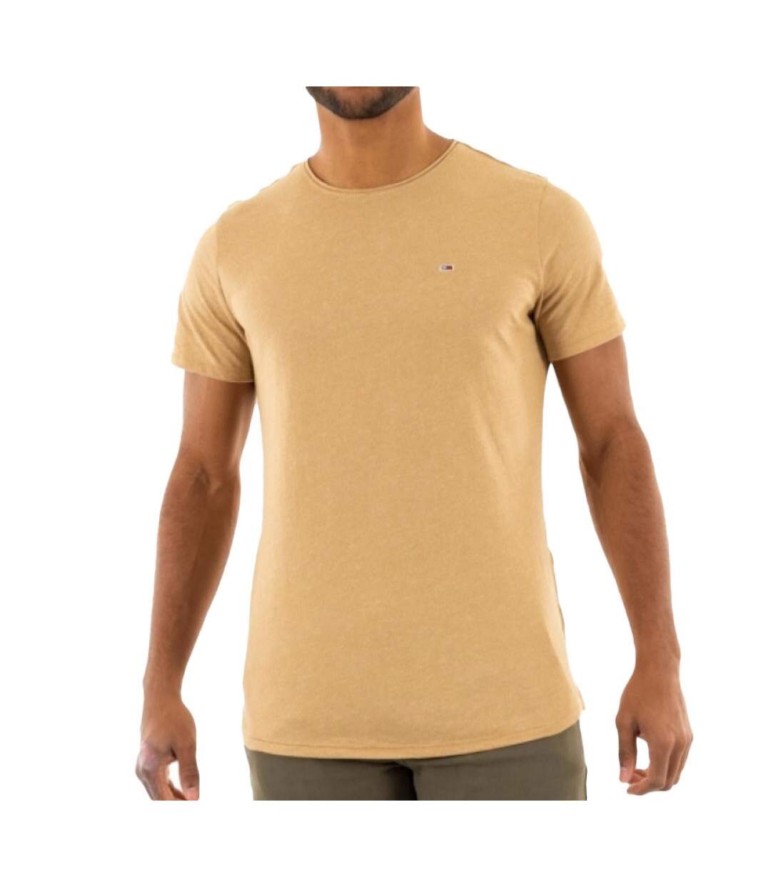 T-shirt Beige Homme Tommy Hilfiger Slim Jaspe - 3XL