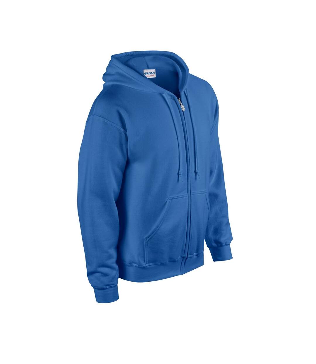 Mens heavy blend full zip hoodie royal blue Gildan