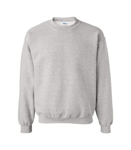 Unisex adult heavy blend crew neck sweatshirt ash grey Gildan