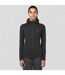 Ladies Soft Fleece Full Zip Hoody Top with Thumb Loops for Winter Hikes-3