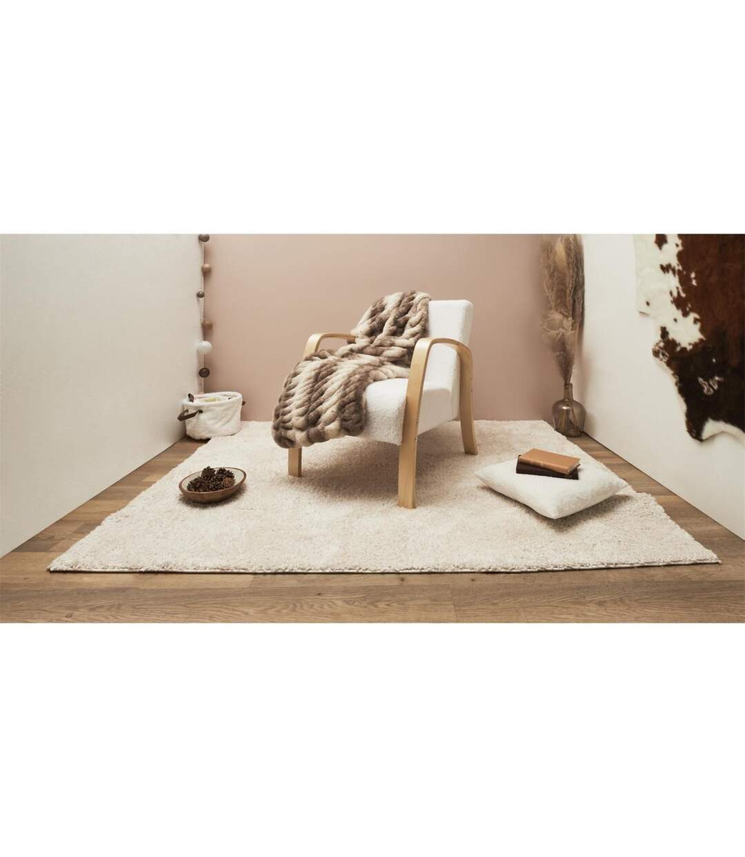 Tapis Déco Alaska 150x200cm Beige-3
