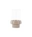 Lanterne en Verre Davida 20cm Beige-1