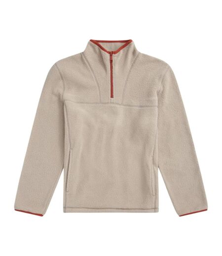 Haut Polaire Motif/style Détail Contrasté Alfie Homme Beige Clair Animal
