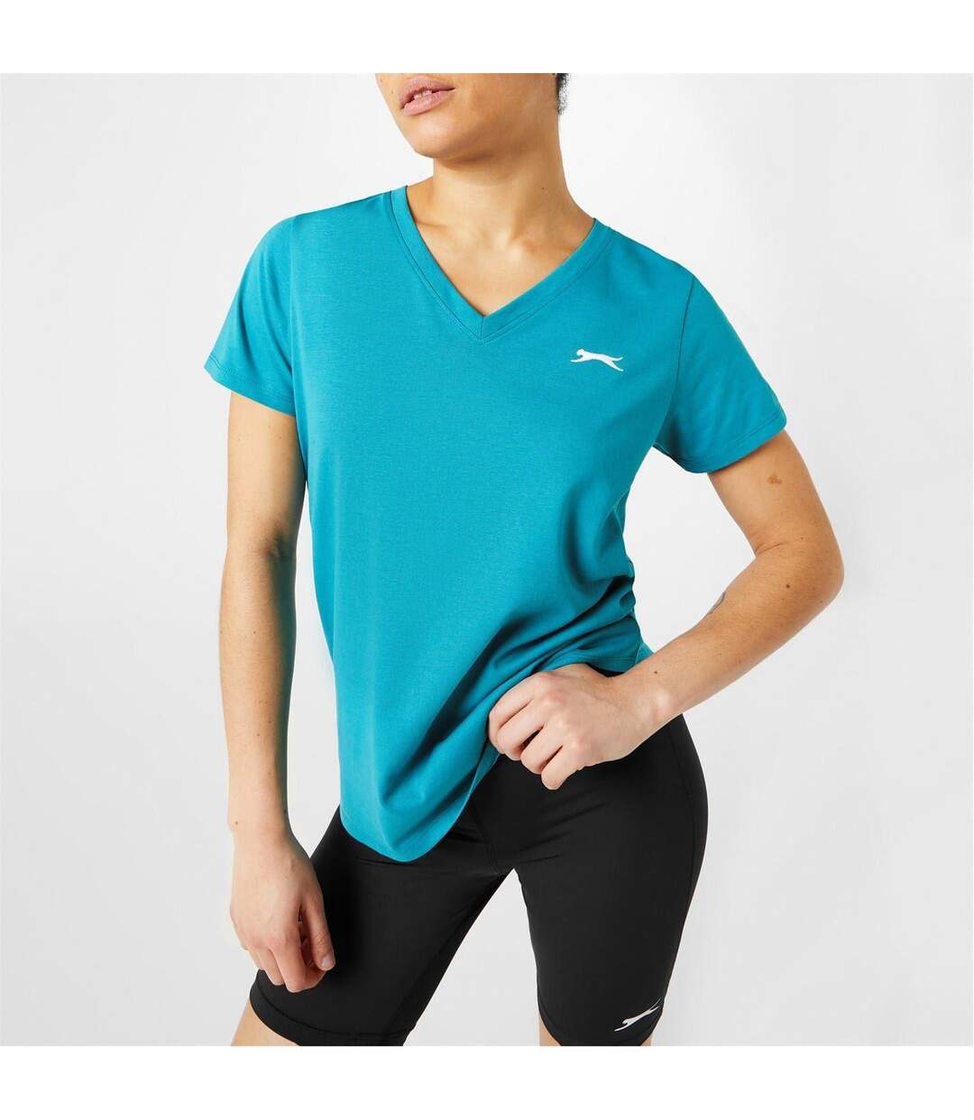 T-shirt Femme Bleu Sarcelle Slazenger-4