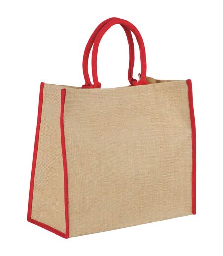 Sac En Jute The Large Mixte 40,5 X 18,5 X 36 Cm Marron Rouge Bullet