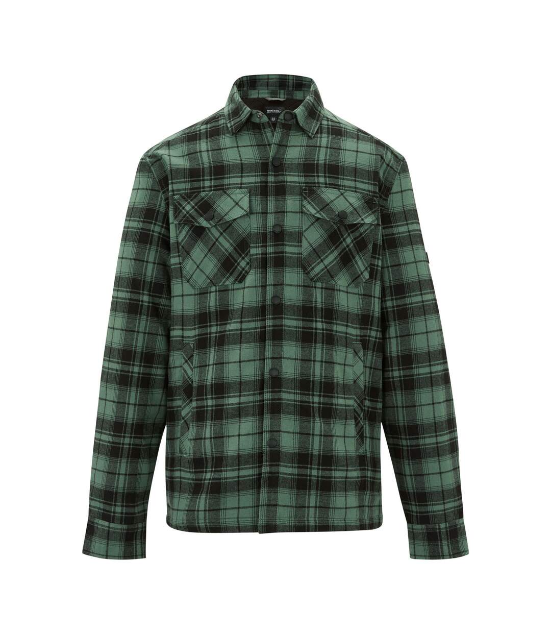 Chemise Motif/style À Carreaux Spennith Shacket Homme Forêt Foncé Noir Regatta-2