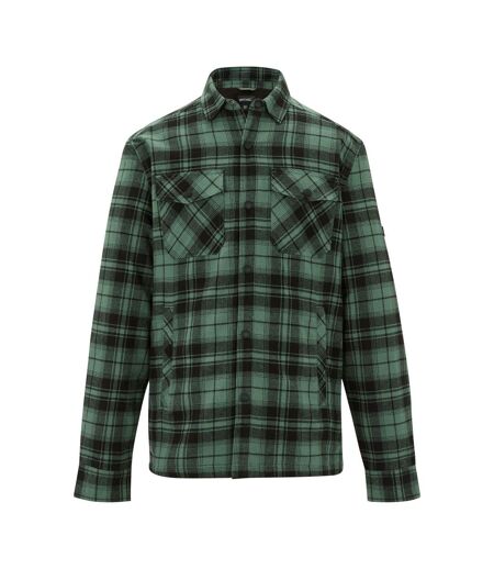 Chemise Motif/style À Carreaux Spennith Shacket Homme Forêt Foncé Noir Regatta