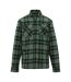 Chemise Motif/style À Carreaux Spennith Shacket Homme Forêt Foncé Noir Regatta-2