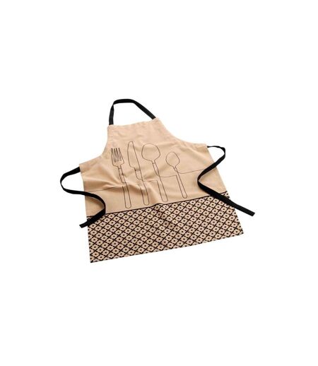 Tablier en Coton Recyclé Cuisiline 84cm Beige