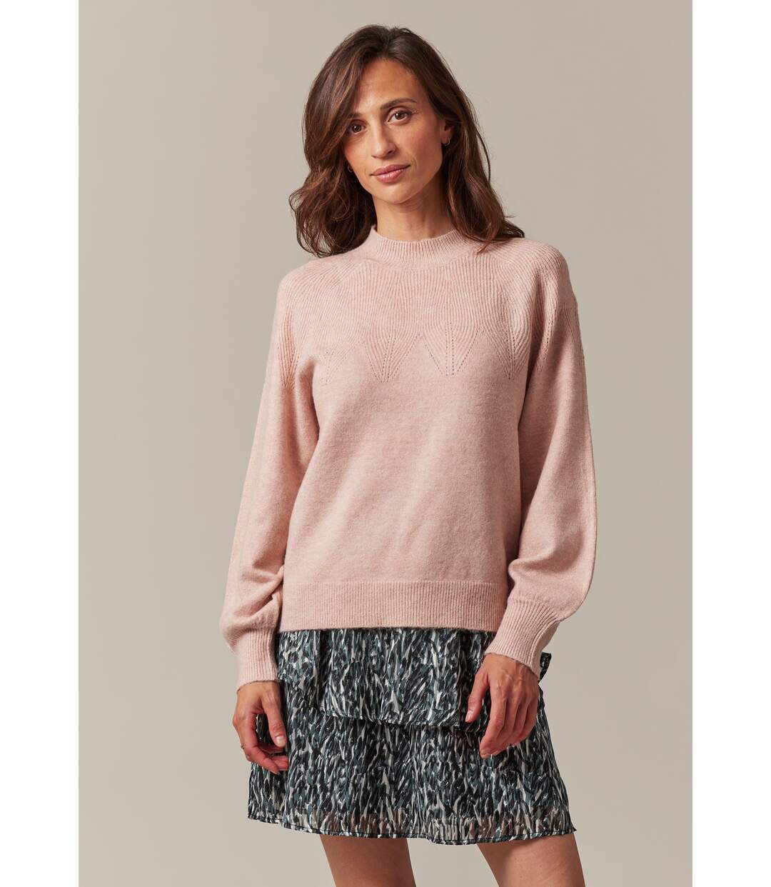 Pull à manches bouffantes pour femme DIDA-2