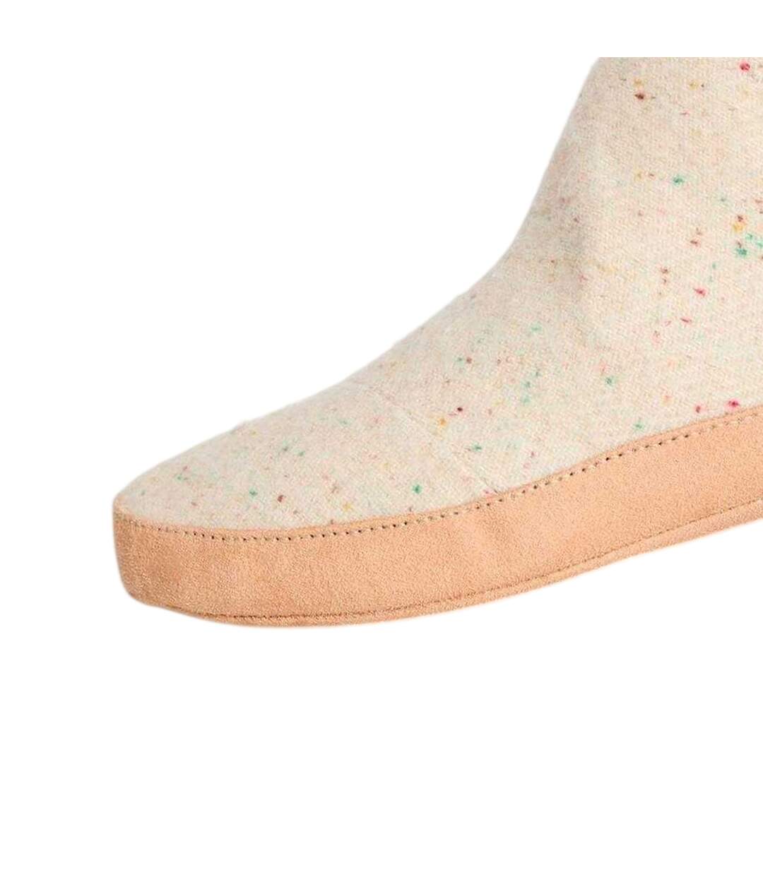Womens/ladies Confetti Slip-on Slippers Cream Toms-4