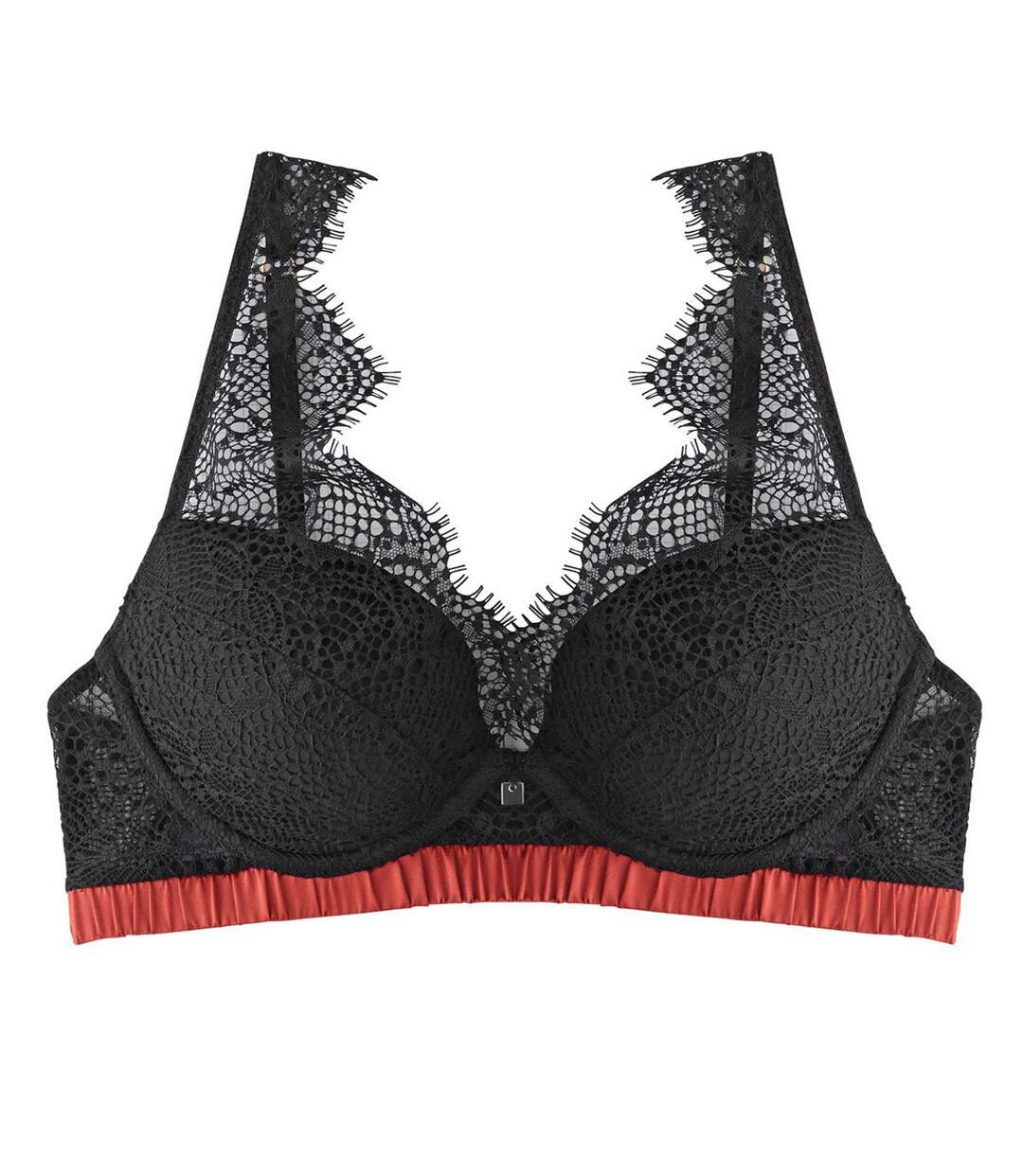 Soutien-gorge ampliforme coque moulée noir/cuivre Impertinente-1