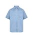 Absolute Apparel Mens Short Sleeved Classic Poplin Shirt (Light Blue) - UTAB118