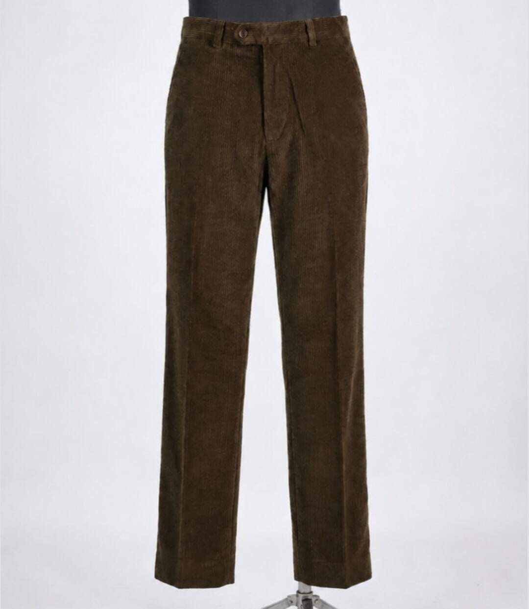 MAYFLOWER D373 — Pantalon velours extensible marron : confort stretch et taille haute-3