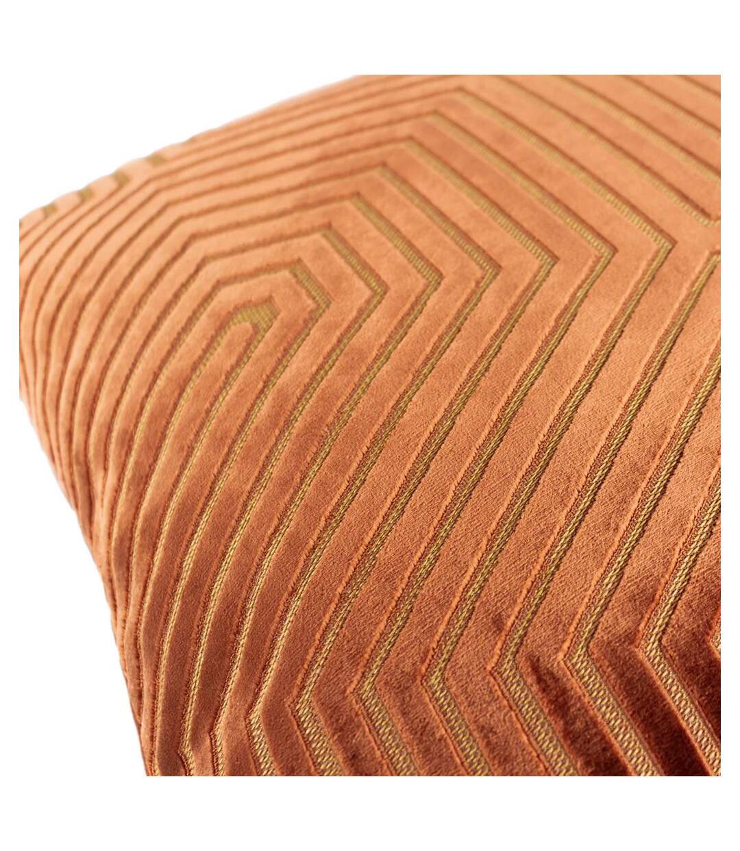 Evoke cut cushion cover 45cm x 45cm brick red Paoletti-4