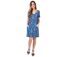 Robe manches courtes en coton CLAUDIA motif fleuri bleu Coton Du Monde-1