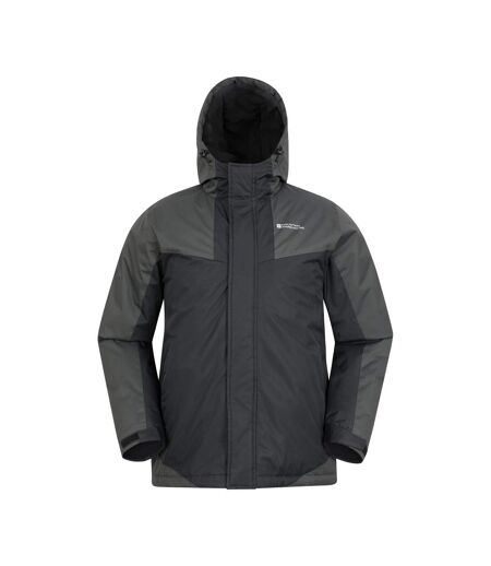 Mens Dusk Iii Ski Jacket Black Grey Mountain Warehouse