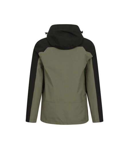 Mens 3 Layer Waterproof Jacket Khaki Green Mountain Warehouse
