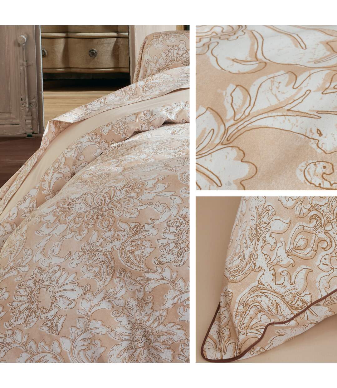 Taie de traversin percale de coton PALAZZO-3