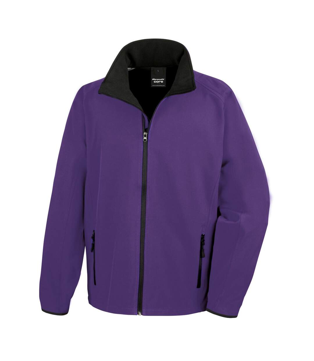 Veste Soft Shell Imprimable Pour Hommes Violet Noir Result Core-1