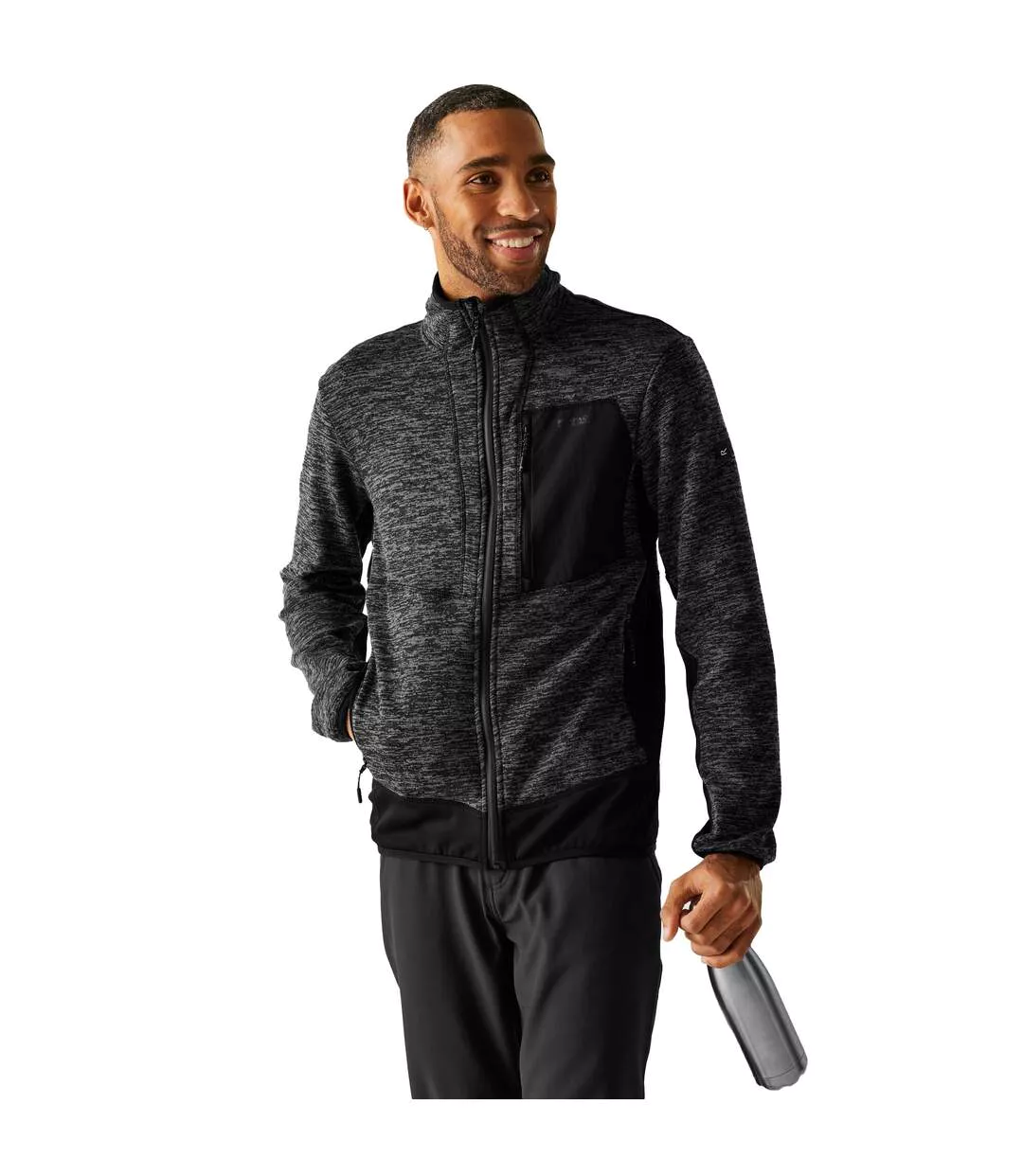 Veste Polaire Baslinn Homme Cendre Chinée Noir Regatta-1