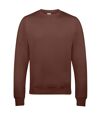 AWDis Just Hoods AWDis Unisex Crew Neck Plain Sweatshirt (280 GSM) (Chocolate Fudge Brownie)