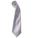 Cravate satin unie - PR750 - gris silver-1