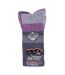 3 Paires Chaussettes de Randonnée Femme Rayées Été-2