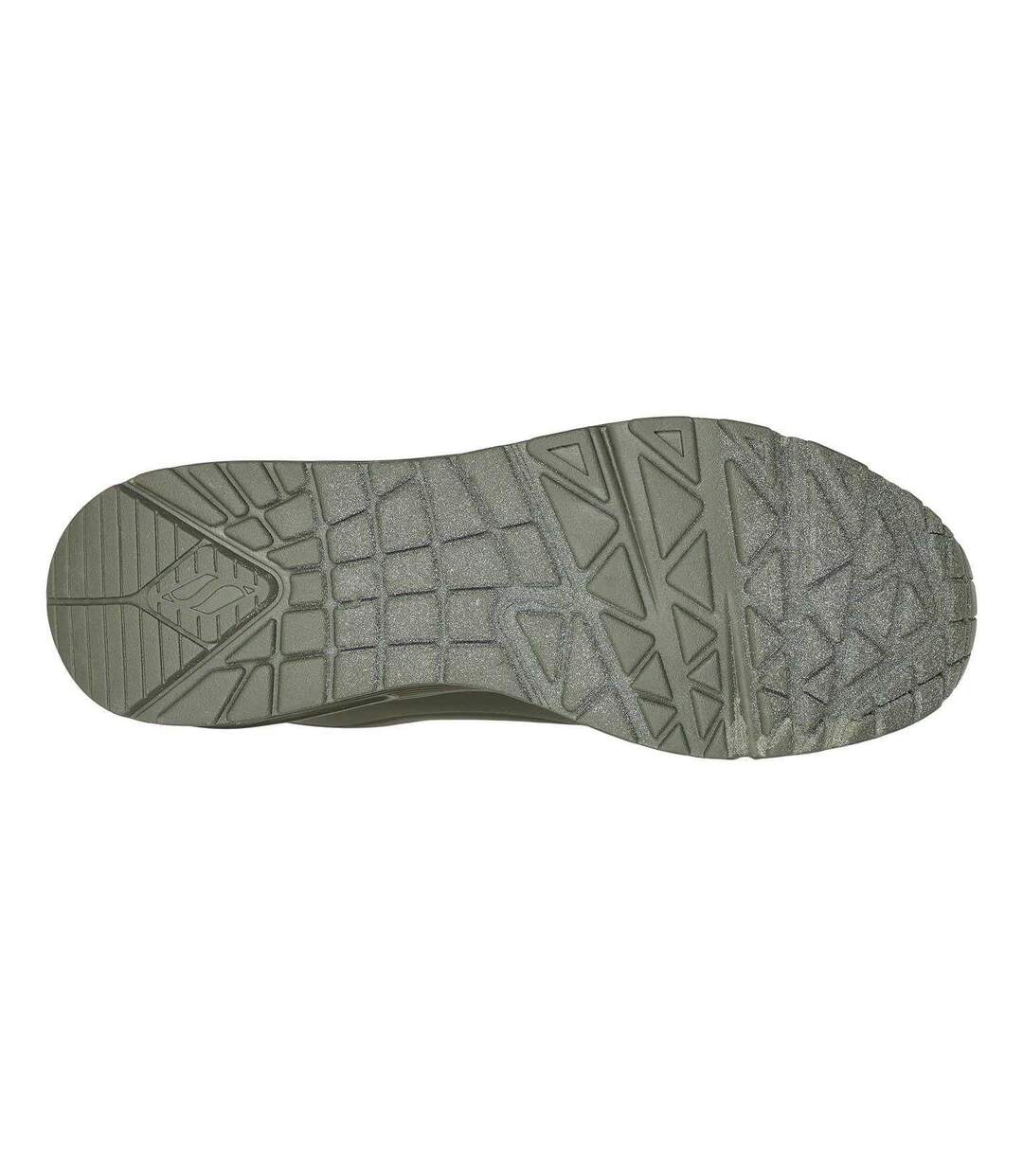 Mens Uno Stand On Air Skech-air Trainers Olive Skechers-4