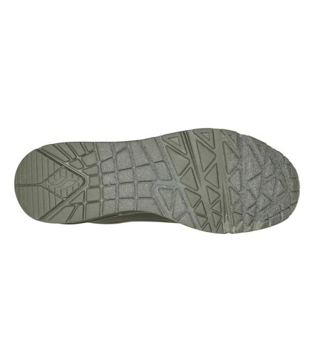 Mens Uno Stand On Air Skech-air Trainers Olive Skechers