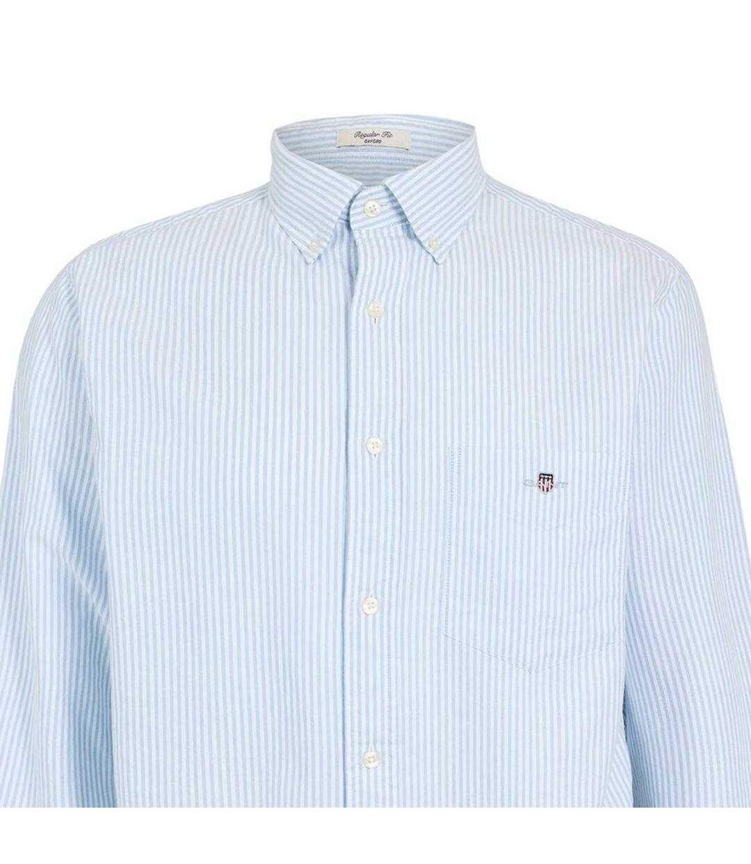 Chemise Motif/style À Rayures Homme Bleu Clair Gant-3