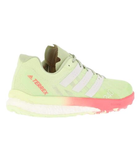 Chaussures Course À Pied Terrex Speed Ultra Trail Homme Vert Citron Rose Blanc Adidas