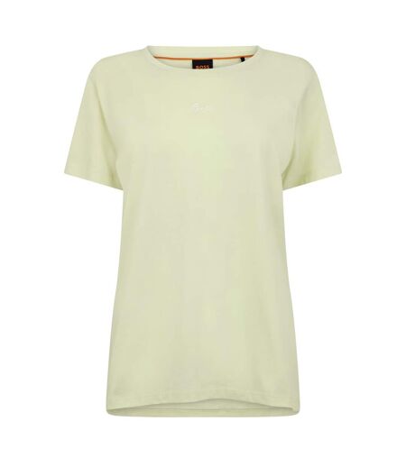 T-shirt Motif/style Logo Brodé Femme Vert Boss