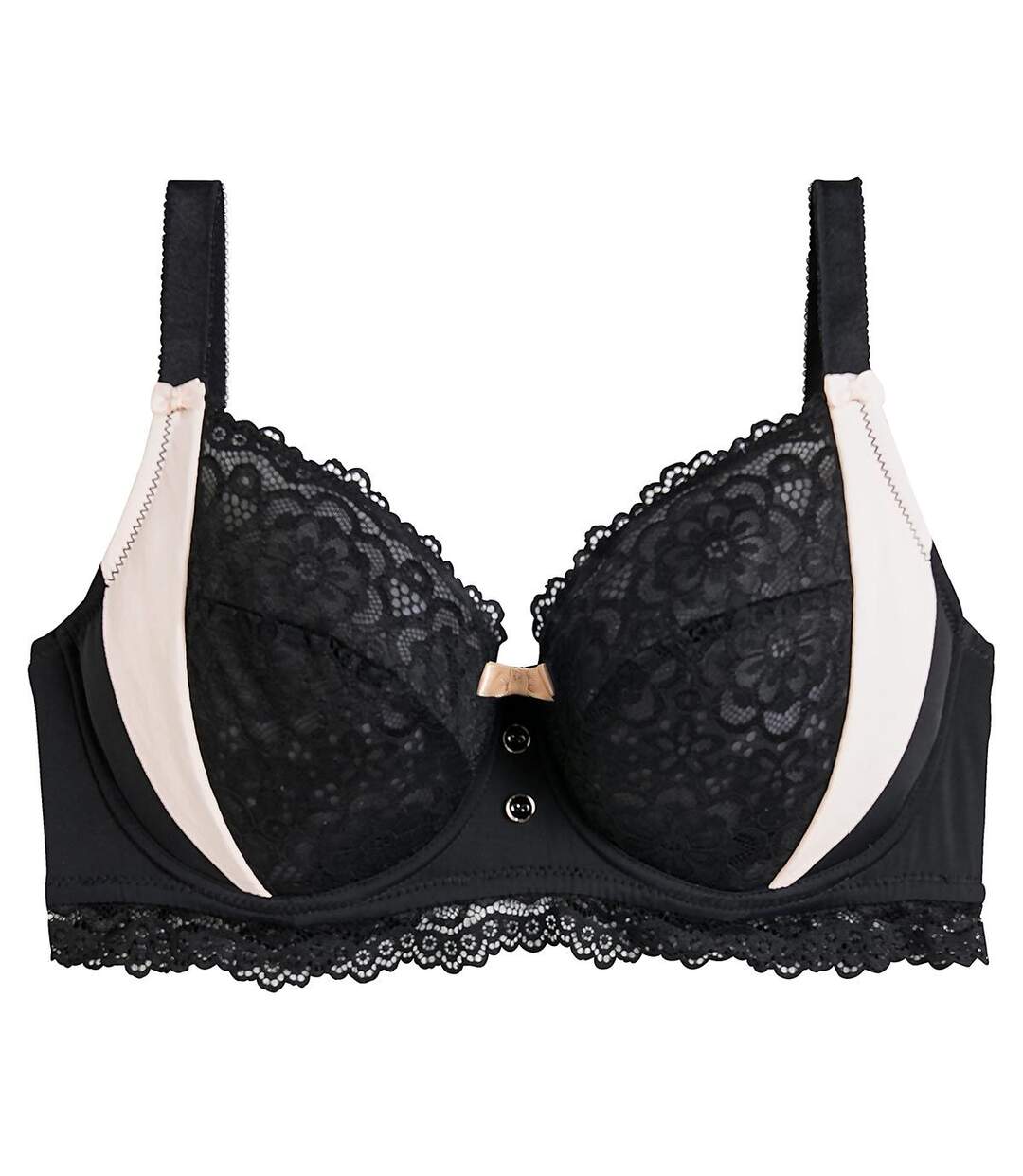 Soutien-gorge grand maintien noir/champagne Ebène