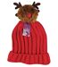 Femme Tricot Bonnet de Noël avec Rudolph Pompom