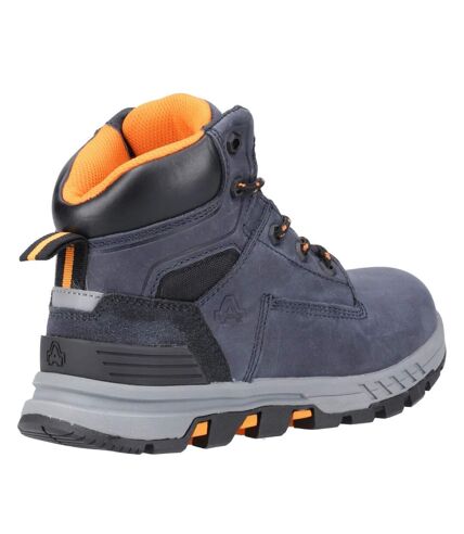 Mens elena grain leather safety boots navy Amblers