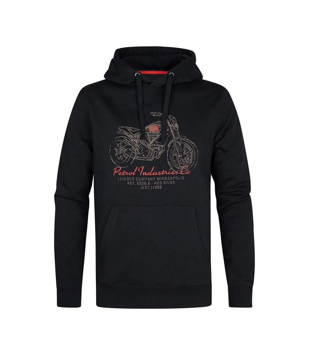 Sweat à capuche noir homme petrol industries hooded-1