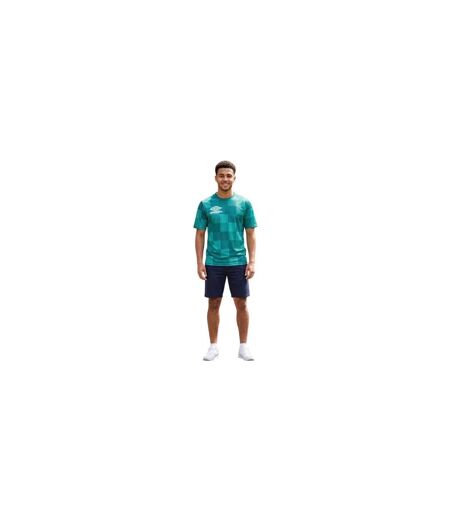 Mens Checkerboard Logo T-shirt Turquoise Umbro