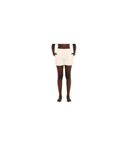 Womens/ladies Fleece Shorts Cream Missy Empire