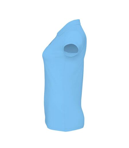 SOLS - Polo manches courtes PERFECT - Femme (Bleu ciel) - UTPC282